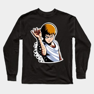 Reigen using his iconic "salt splash" Long Sleeve T-Shirt